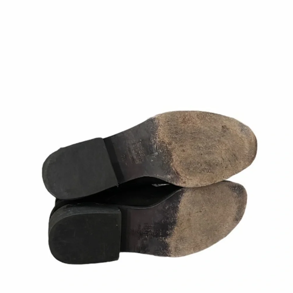 Eileen Fisher Soul Black Nubuck Desert Slip On Ankle Boots‎